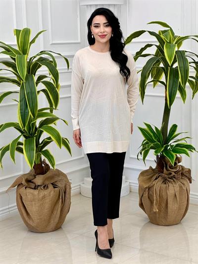 Yaprak Desen Tunik 140131 T-24 Ekru