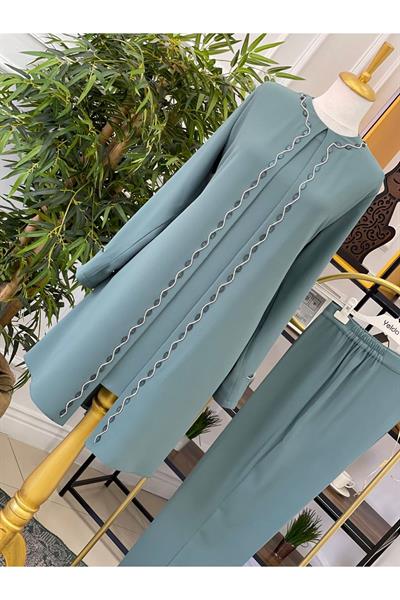 Yaprak Şerit 2 li Takım 746 Mint yeşili