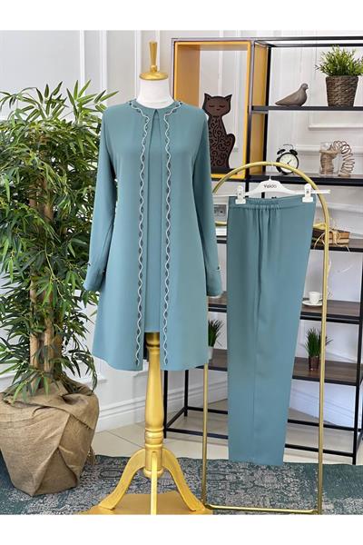 Yaprak Şerit 2 li Takım 746 Mint yeşili