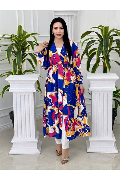 Yarasa Kol Giy Çık 4255-Saks Renkli