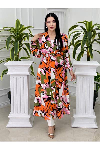 Yarasa Kol Giy Çık 4255-Turuncu Renkli