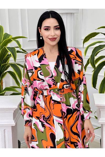 Yarasa Kol Giy Çık 4255-Turuncu Renkli