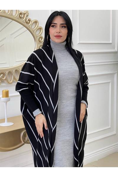 Yarasa Kol Hırkalı Elbise Siyah