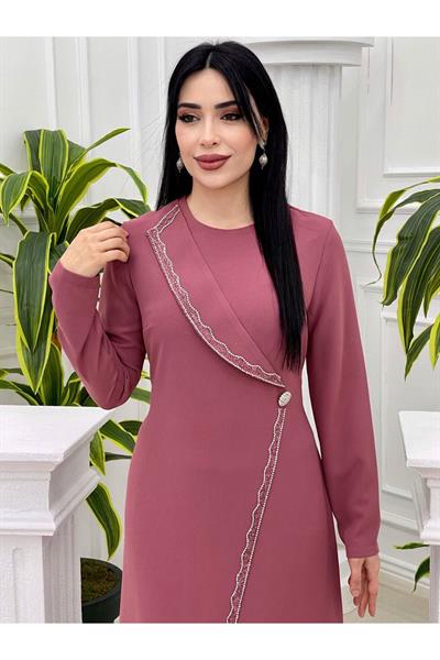 Yarım Ceket Yaka Elbise 5531 Purdra