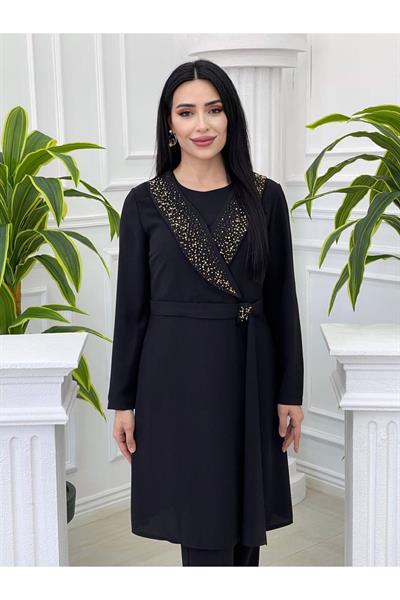 Yelda Önü V Taş Takım 5526 Siyah