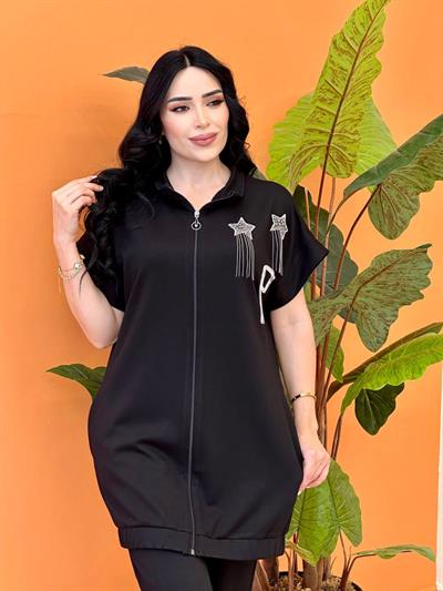 Yelekli Spor İkili Takım 1084 T-25 Siyah