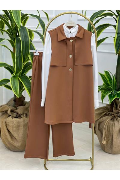 Yelekli Spor Takım 7109 Taba