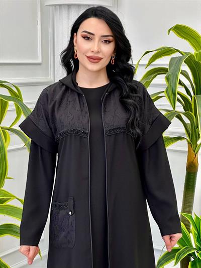 Yelekli Üçlü Takım 6105 T-24 Siyah