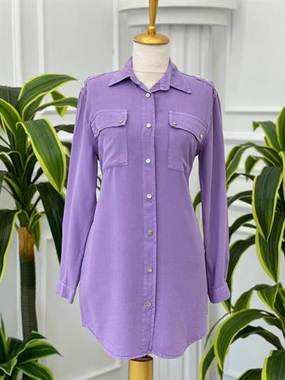 Yıldız Zımbalı Tensel Tunik 7144 t-24 Lila
