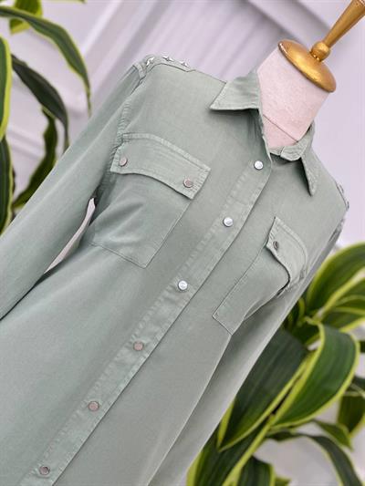Yıldız Zımbalı Tensel Tunik 7144 t-24 Mint yeşili