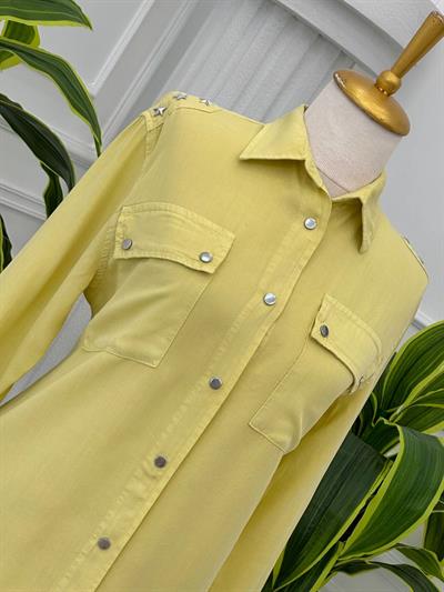 Yıldız Zımbalı Tensel Tunik 7144 t-24 Sarı