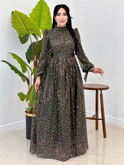 Yonca Pul İşleme Abiye 17030 T-25 Haki