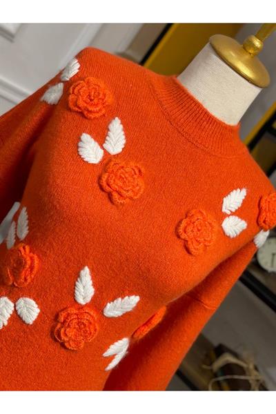 Yumoş Güllü Saloş Tunik 7128 Turuncu
