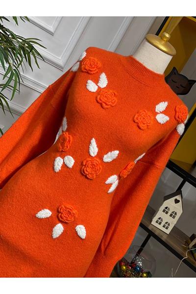 Yumoş Güllü Saloş Tunik 7128 Turuncu