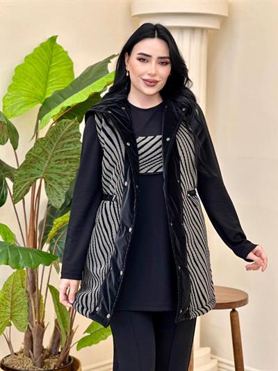 Zebra Fittilli İkili Takım 25112 T-26 Siyah