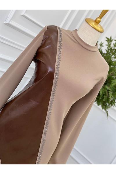 Zik Zak Taş İşleme Tunik 698-Taş