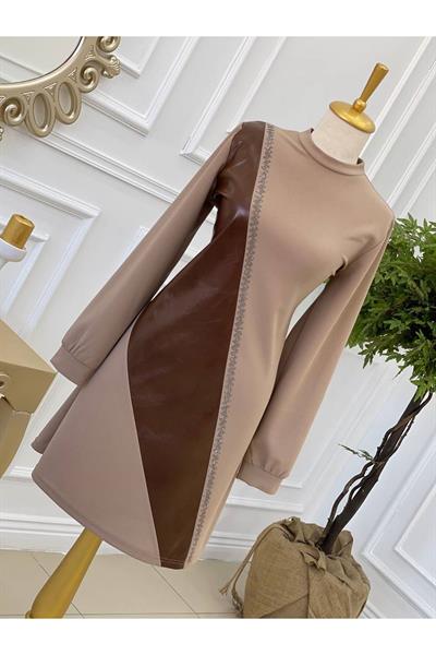 Zik Zak Taş İşleme Tunik 698-Taş