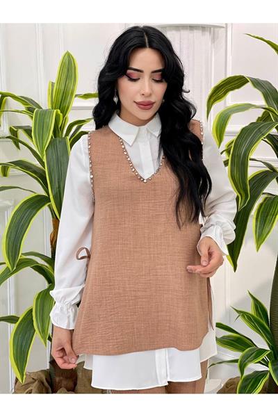 Zımba Detay 3 lü Takım 2228 Kahverengi