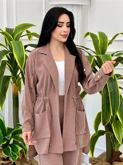 Zımba Detay Spor İkili Takım 4115 t-24 Kahverengi