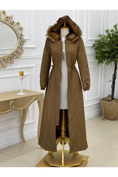Zımba Detay Trenç Manto 4230 Camel