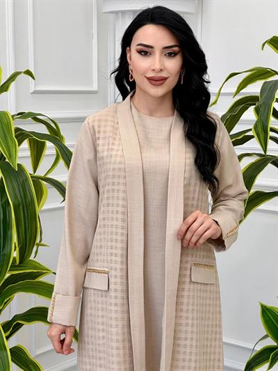 Zincir Detay Üç lü Takım 6128 T-24 Bej
