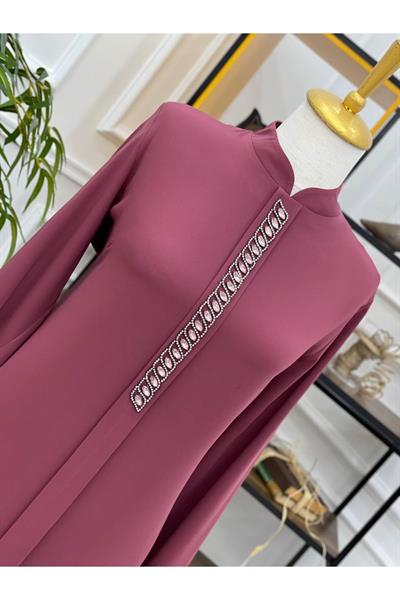 Zincir Taş İşleme Tunik 748 Rose