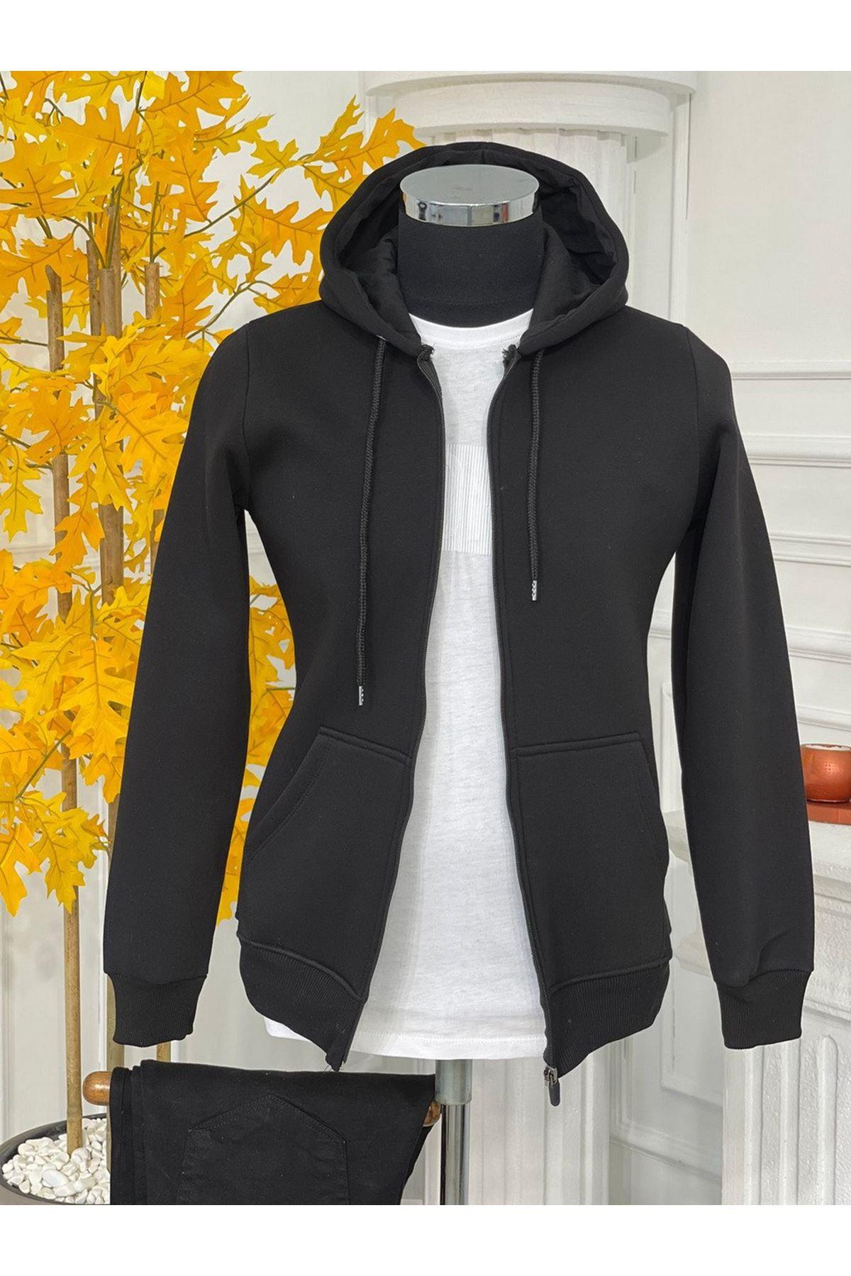 Kapi onlu Sweatshirt Siyah