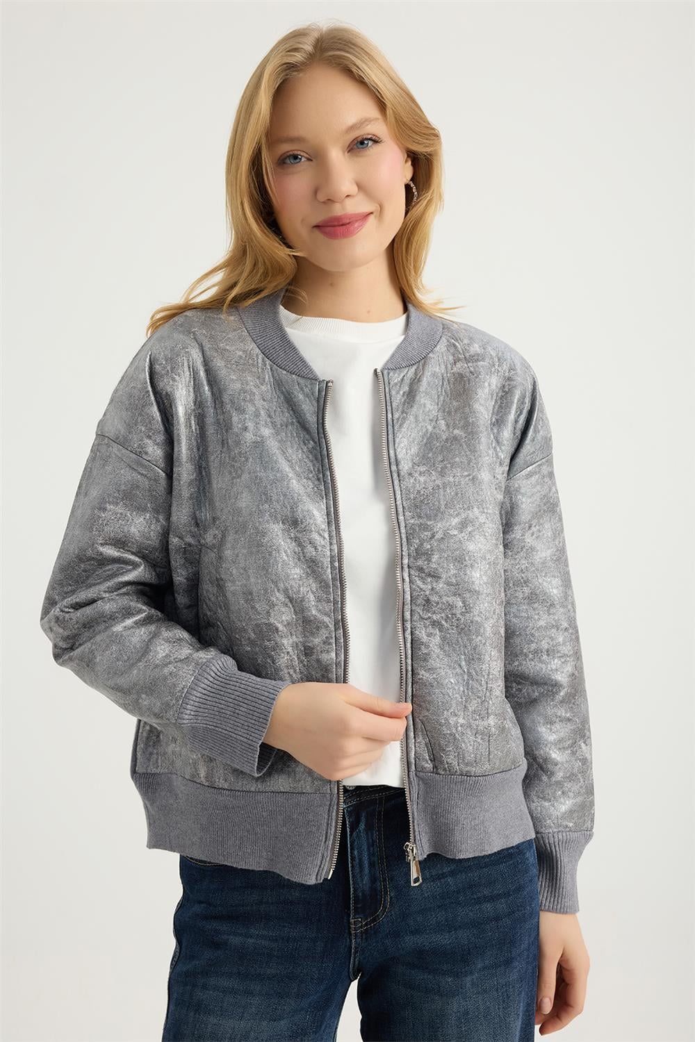 Metalik Eskitme Mont