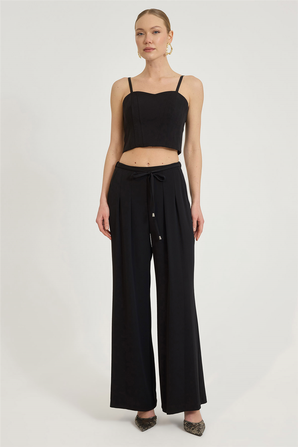 İp Kemerli Pantolon