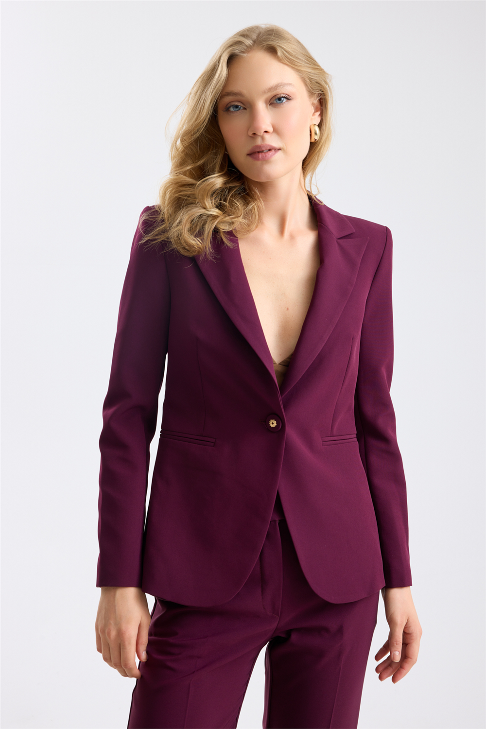 Teknik Kumaş Blazer Ceket