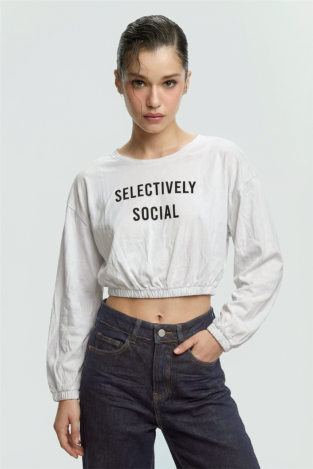 Bel Kol Lastikli Bluz