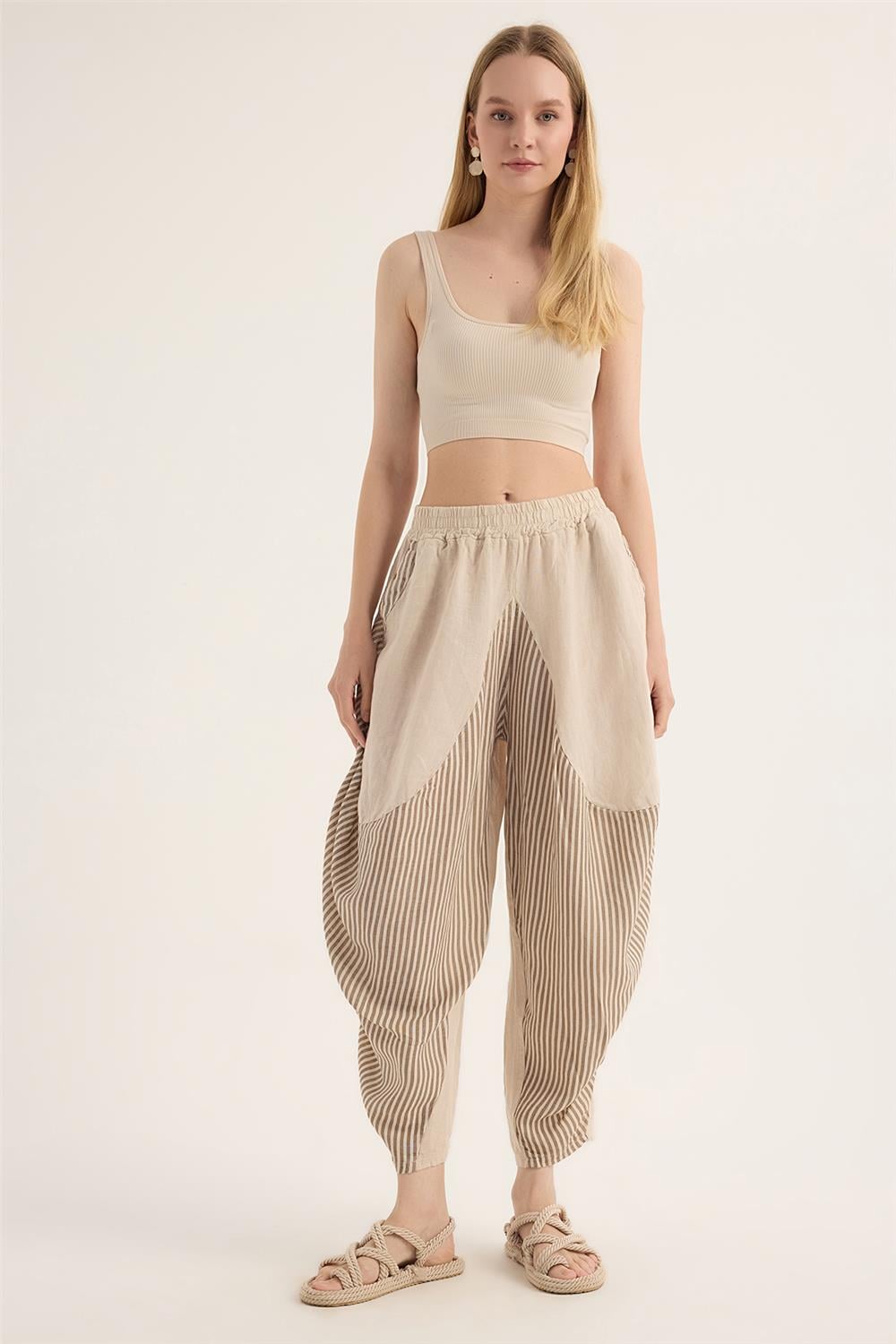 Keten Şalvar Pantolon