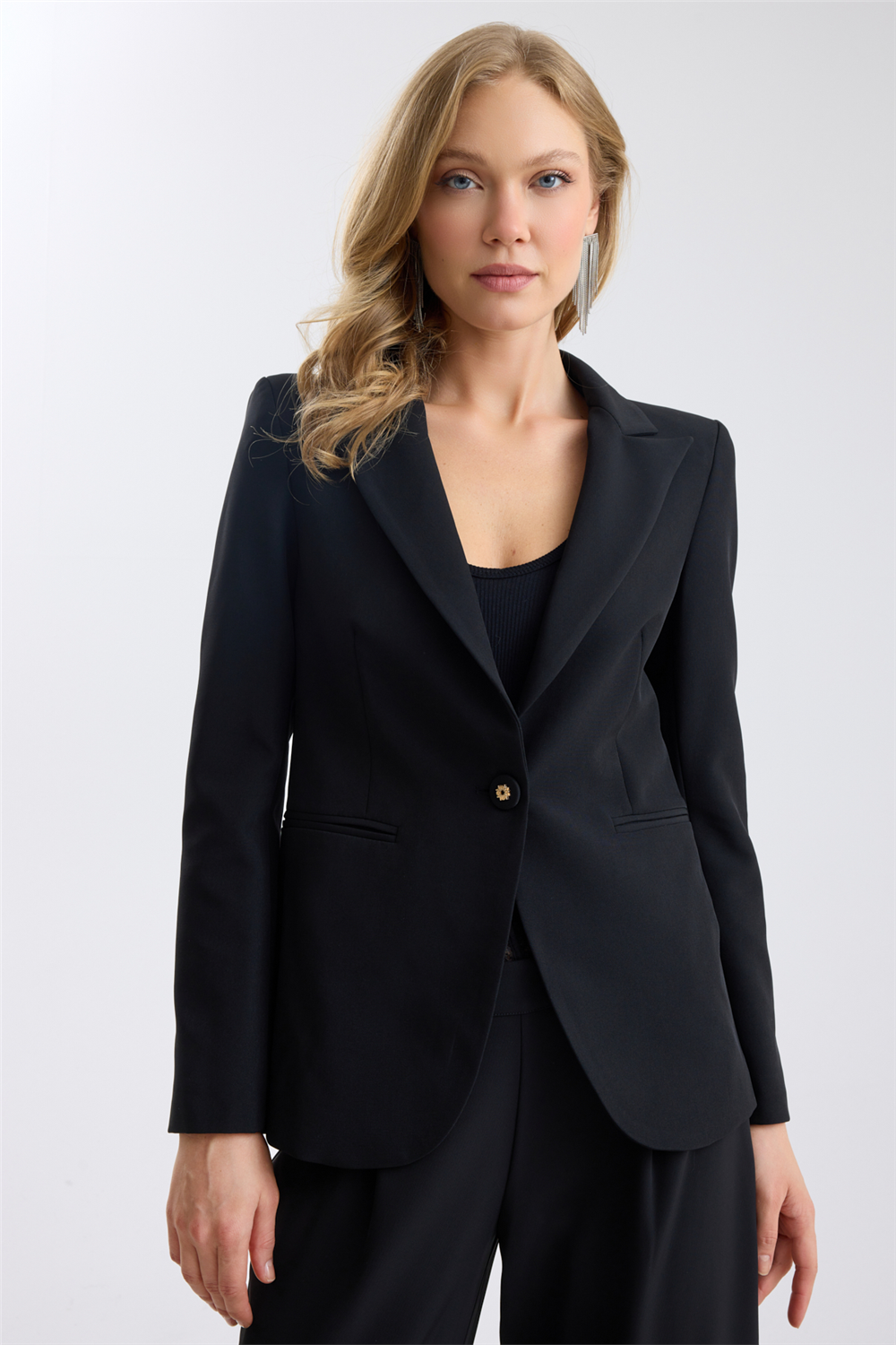 Teknik Kumaş Blazer Ceket