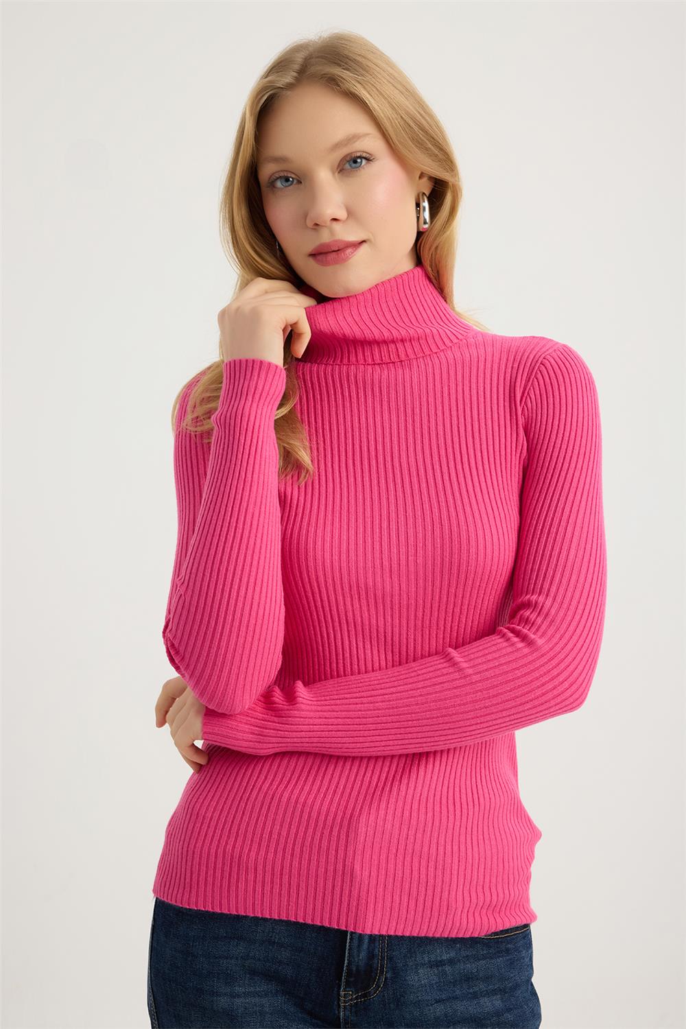 Balıkçı Yaka Fitilli Triko