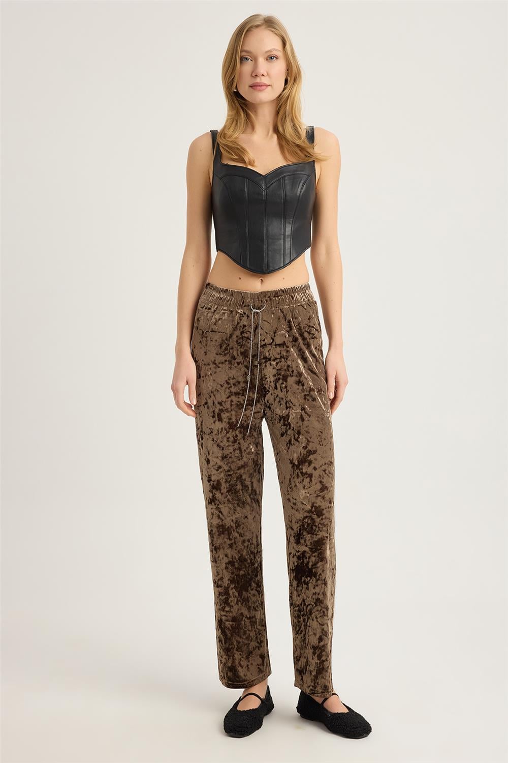 Kırışık Kadife Pantolon