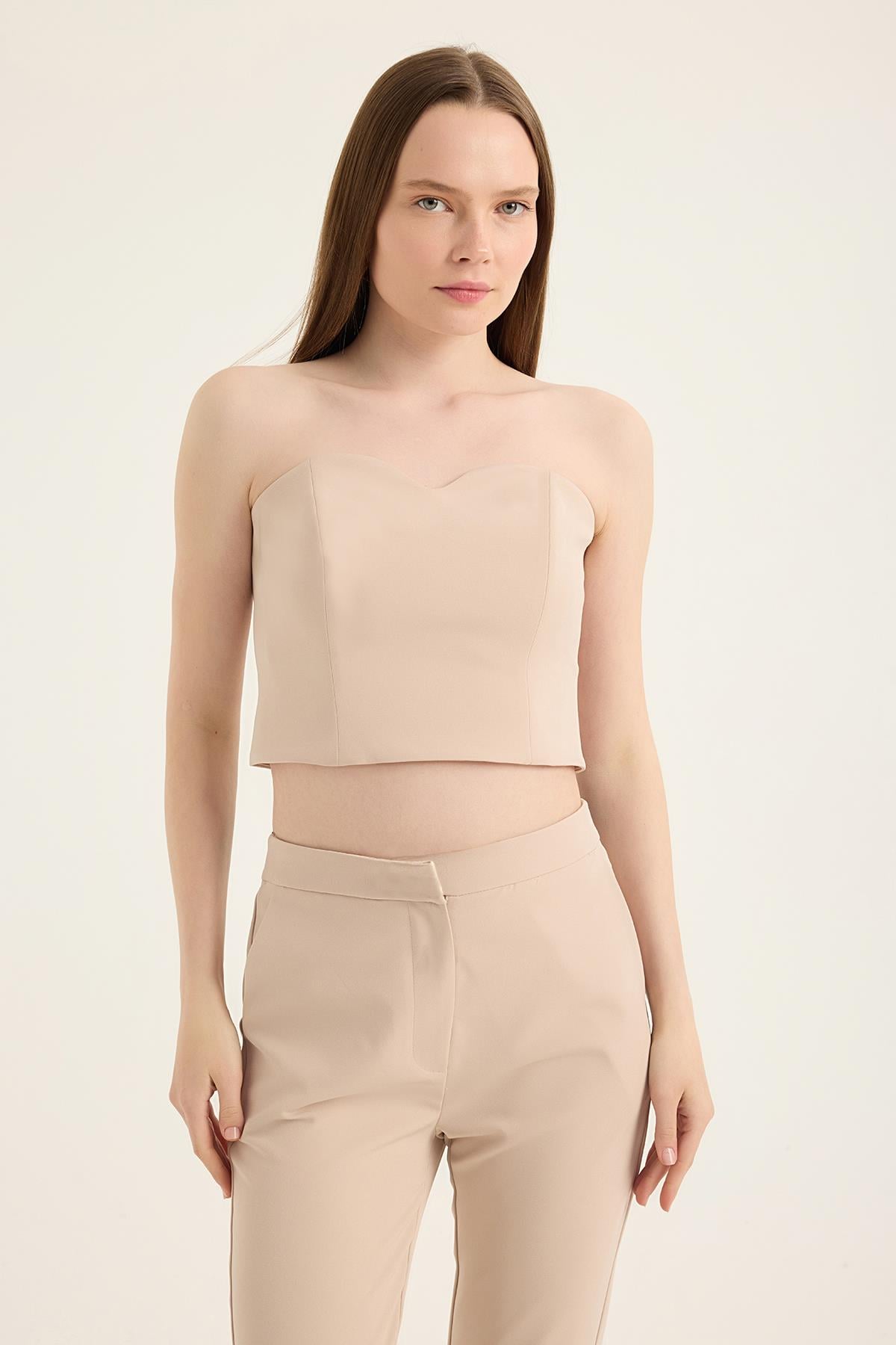 Straplez Balenli Büstiyer