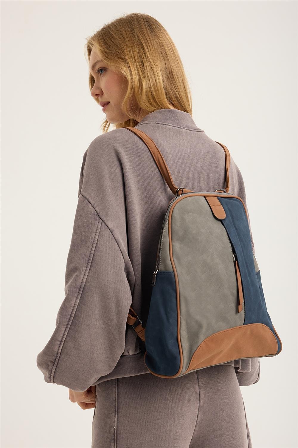 Renkli 4 Parça Dikişli Çanta