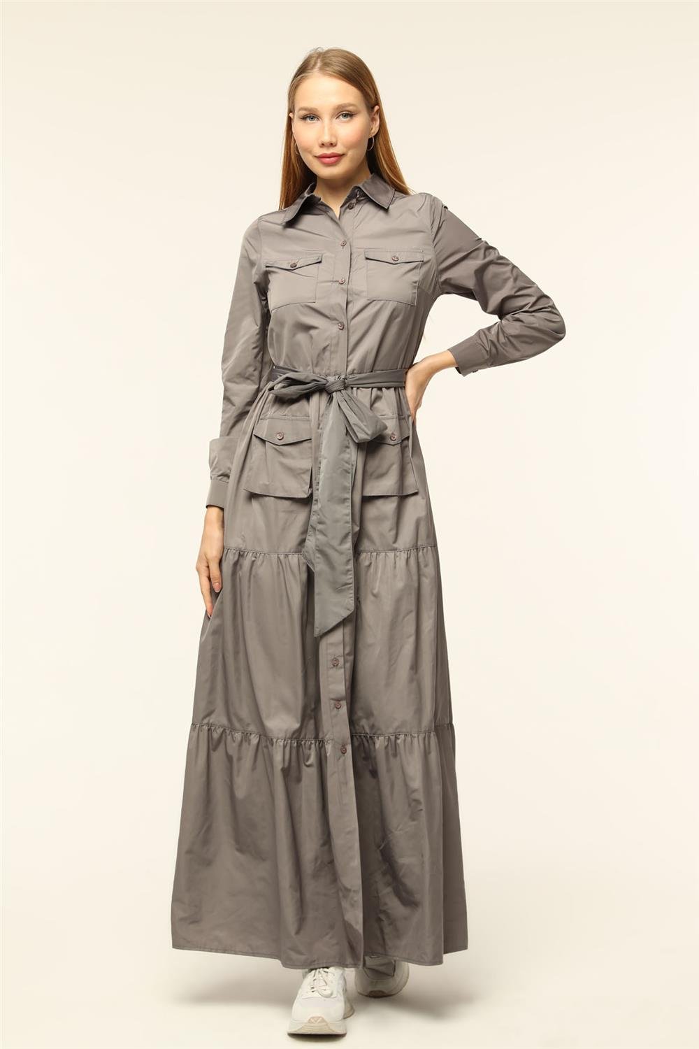 Gömlek Yakalı Elbise