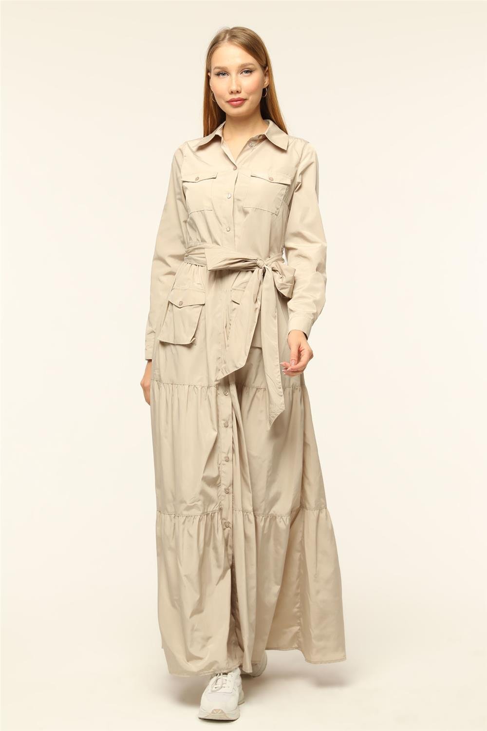 Gömlek Yakalı Elbise