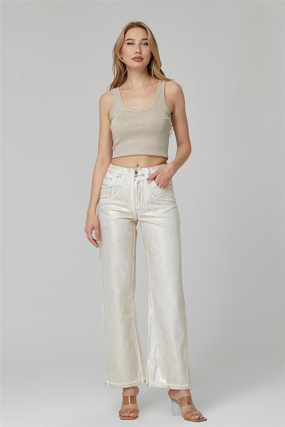 Jean Gold  Yaldızlı Pantolon