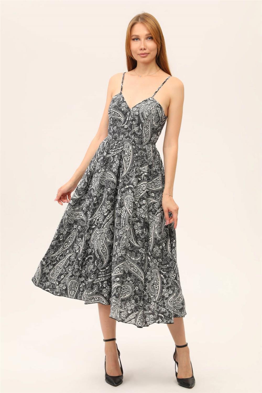 Şal Desenli Uzun Askı