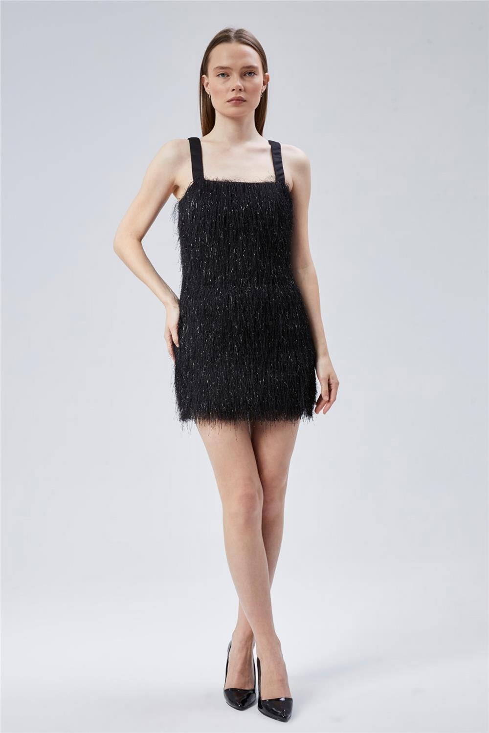 Simli Sakallı Elbise