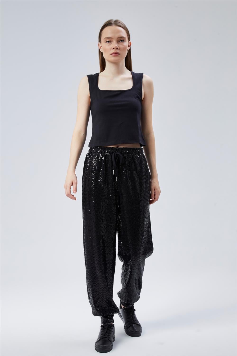 Mini Payetli Pantolon
