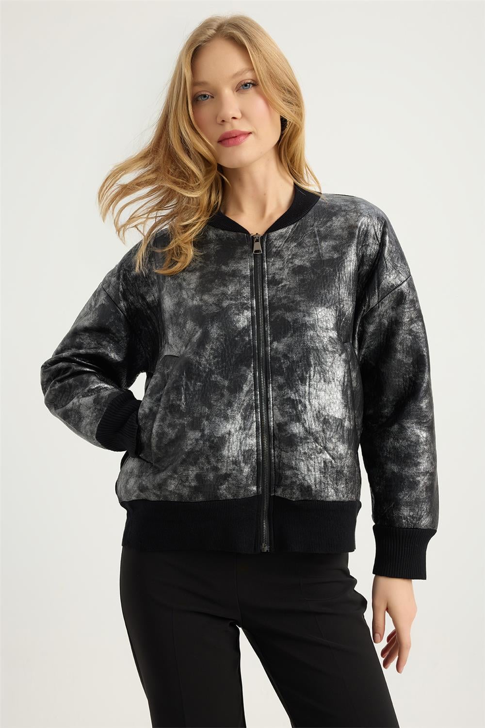 Metalik Eskitme Mont