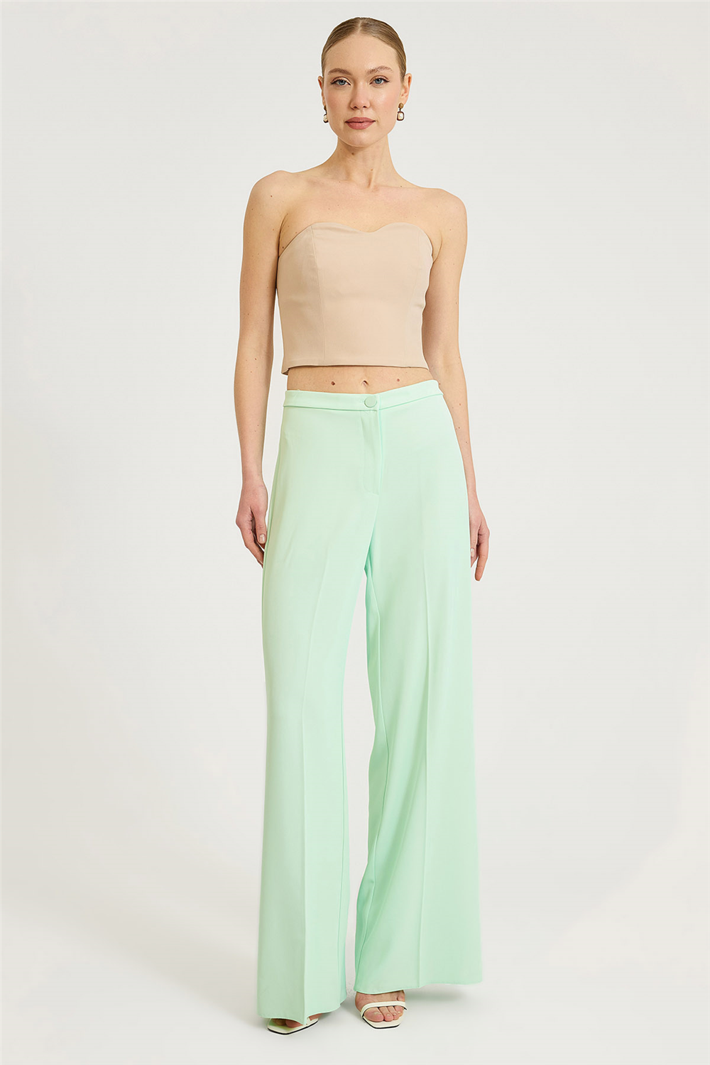 Rahat Kesim Dügmeli Pantolon