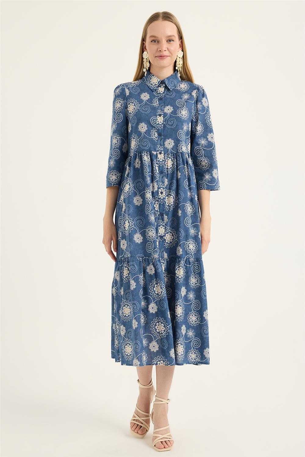 Motif Baskılı Elbise