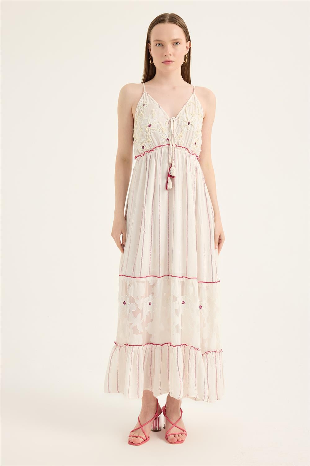 Yaldız Şeritli Elbise