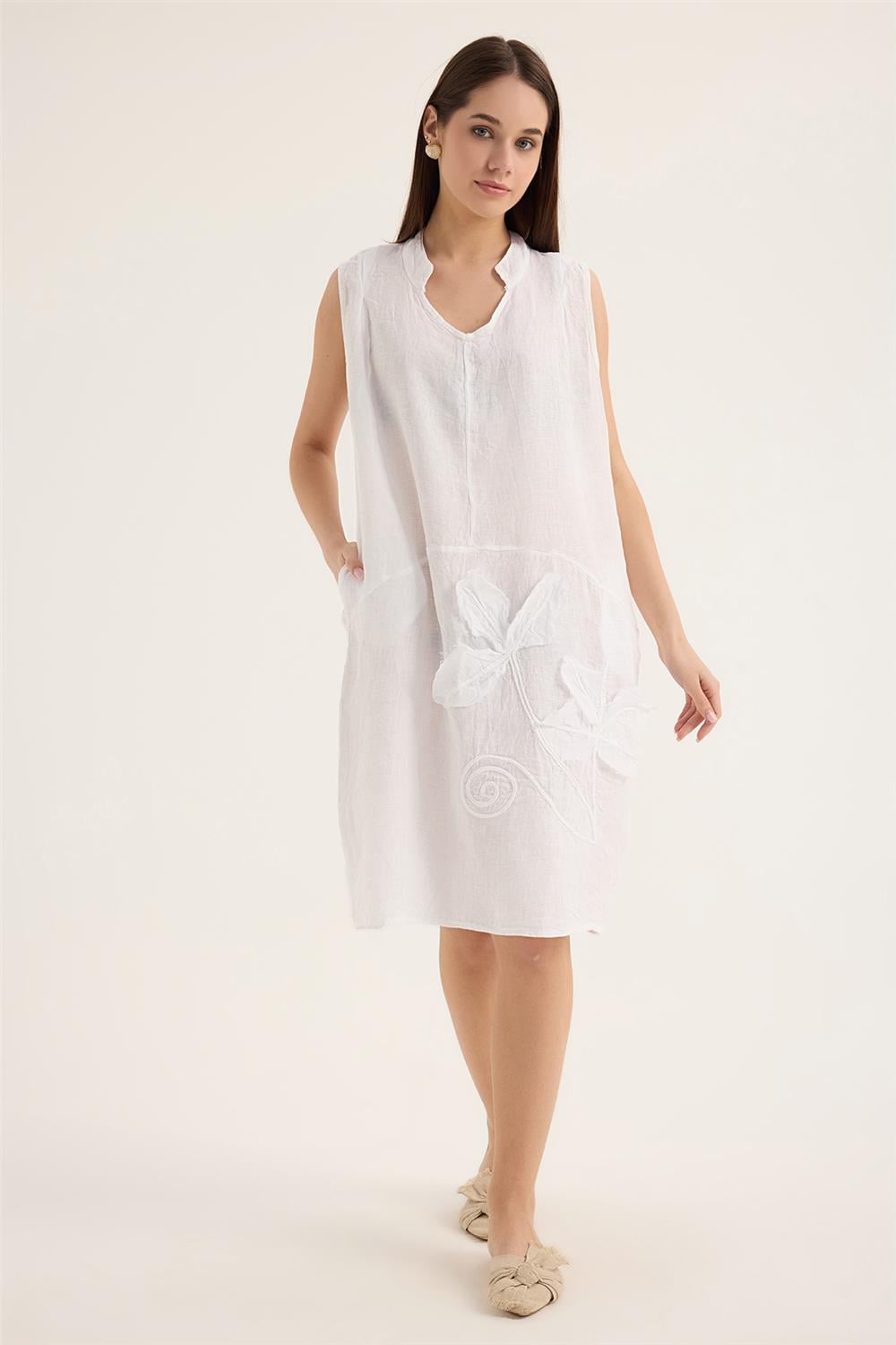 Kolsuz Tunisien Yaka Elbise