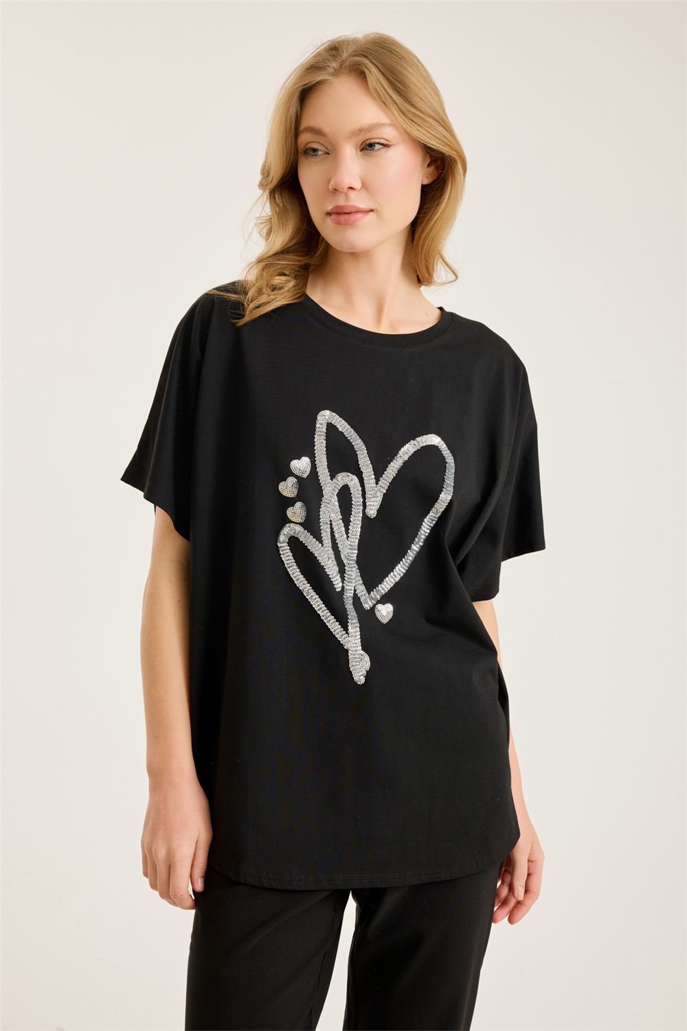Payetli Geçme Tshirt