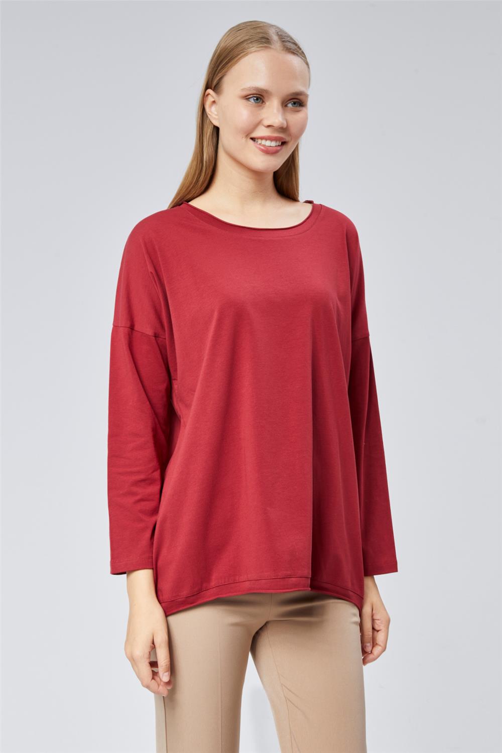 Geniş Kesim Yuv Yaka Tshirt · 3